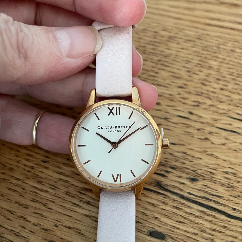 Olivia Burton Gold Case with Soft Pink Strap Watch
